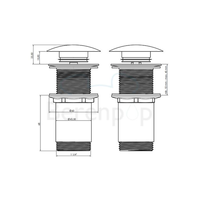 Clou InBe IB0651002 plug chroom