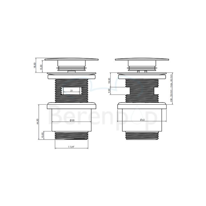 Clou InBe IB0651003 plug chroom