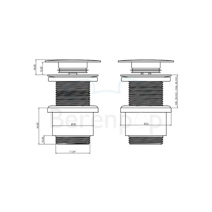 Clou InBe IB0651004 plug chroom