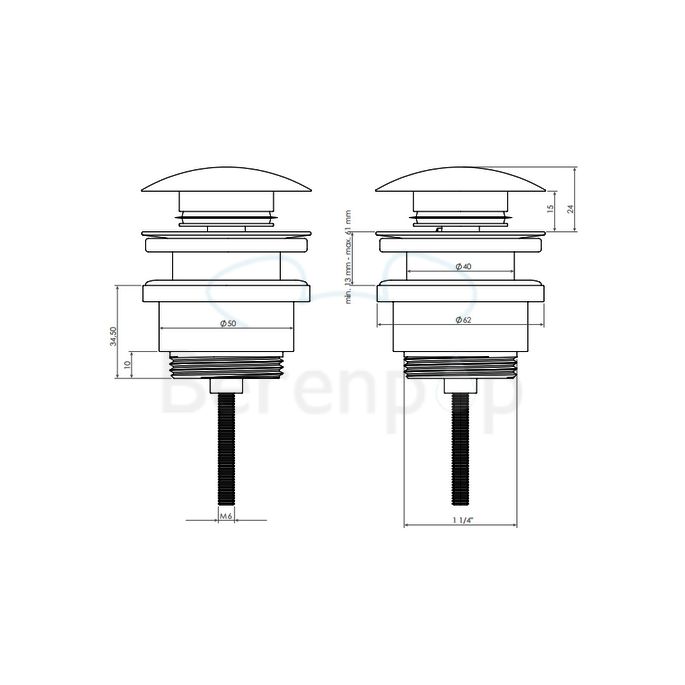 Clou InBe IB0651005 plug chroom