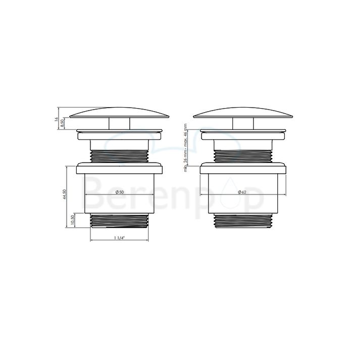 Clou InBe IB0651010 plug chroom