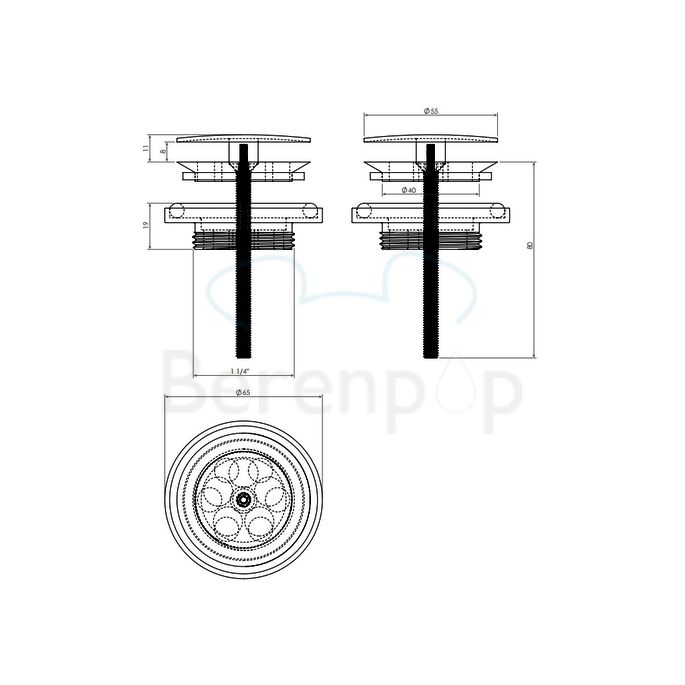 Clou Mini Wash Me CL065102241 plug RVS geborsteld