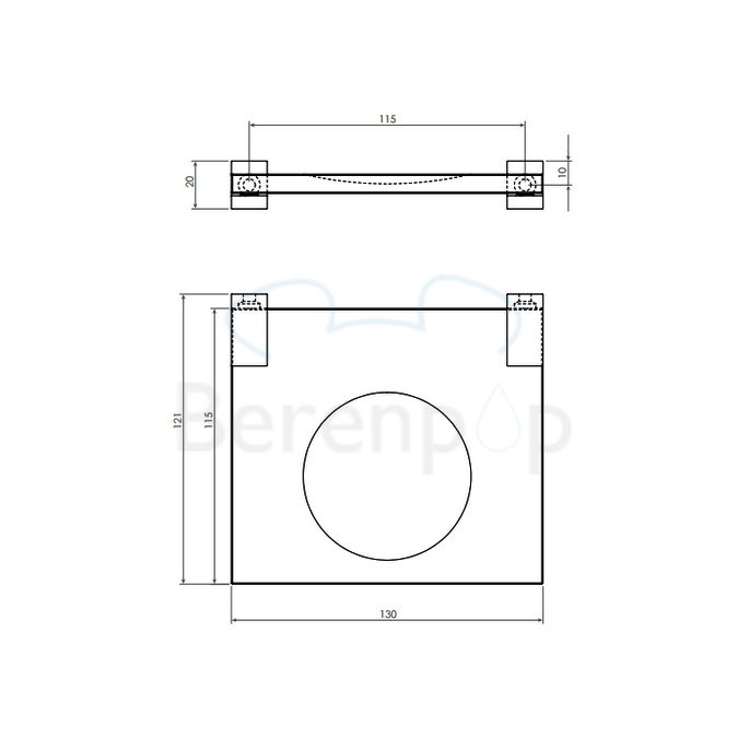 Clou Quadria CL090110129 zeepschaal helder glas/ chroom