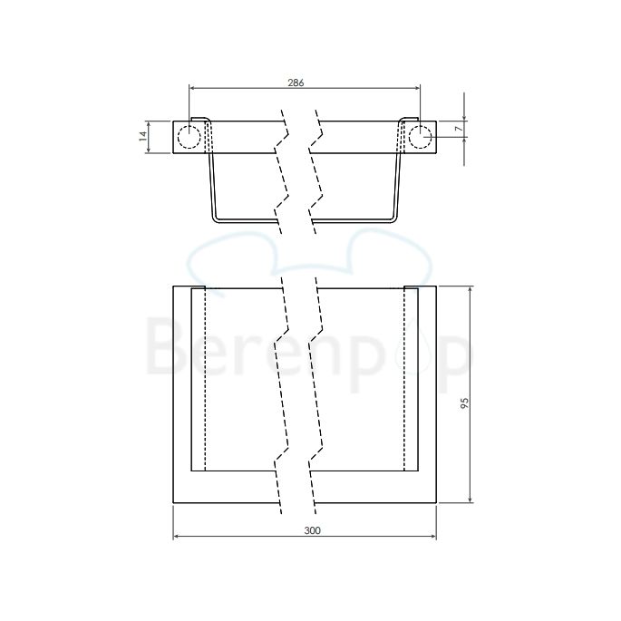 Clou Quadria CL090112729 douchekorf 300mm chroom