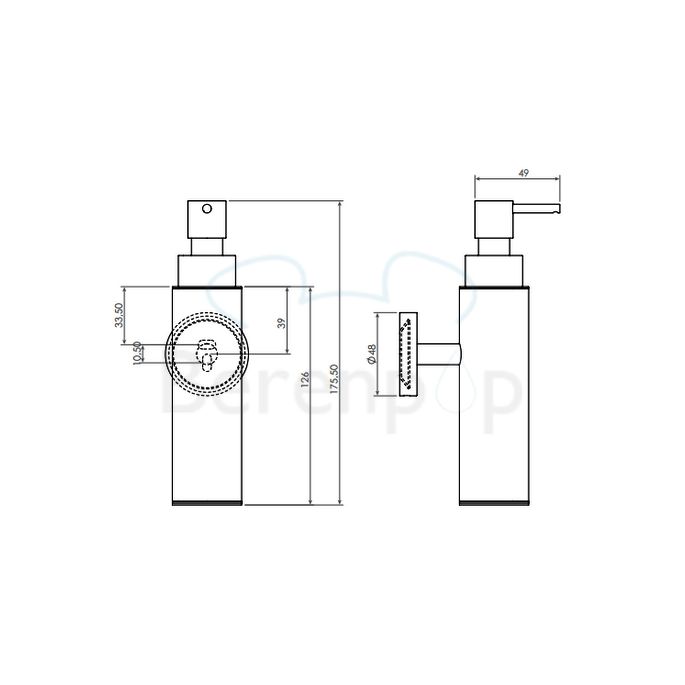 Clou Sjokker SJ092604501 zeepdispenser 100cc wand chroom