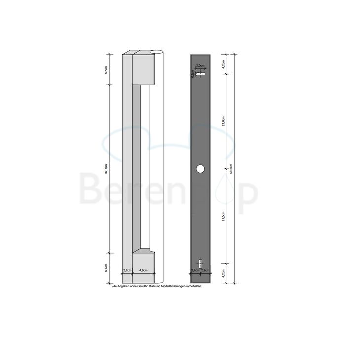 Decor Walther 0320500 OMEGA 50 wandlamp 50,5x8,5cm chroom