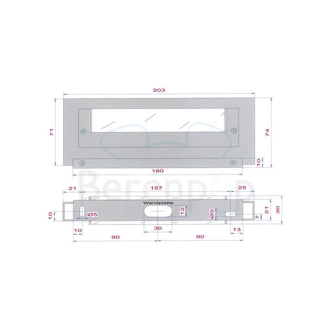 Decor Walther 0332000 SLIM 20 wandlamp 20x7cm chroom