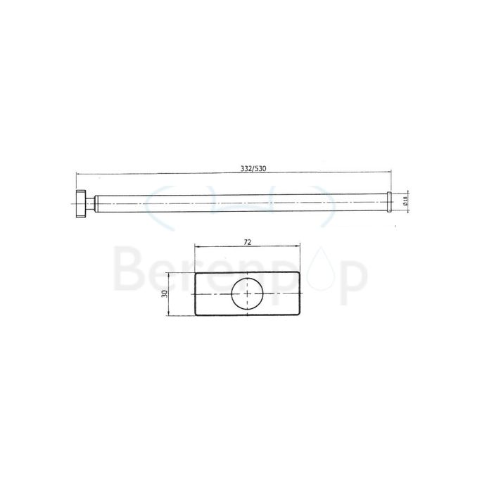 Decor Walther 0507360 DW 730 handdoekhouder mat zwart