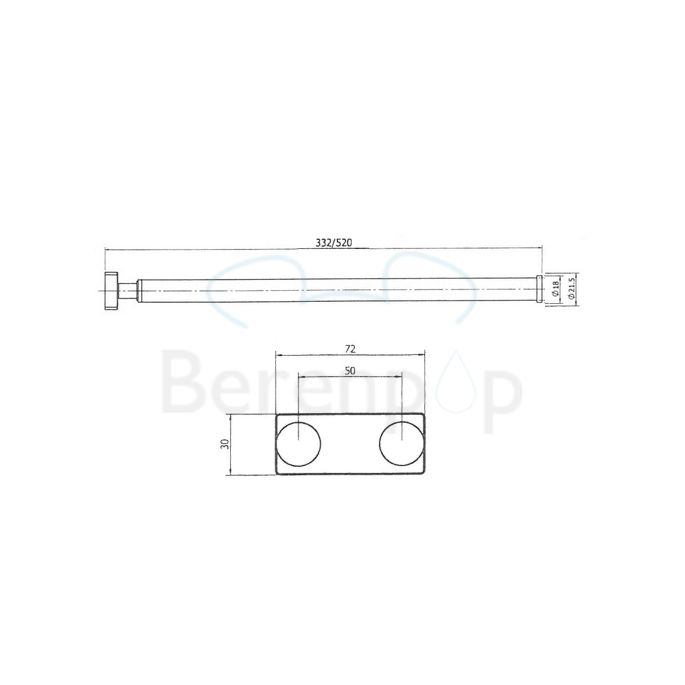 Decor Walther 0507400 DW 735 handdoekhouder chroom (OUTLET)