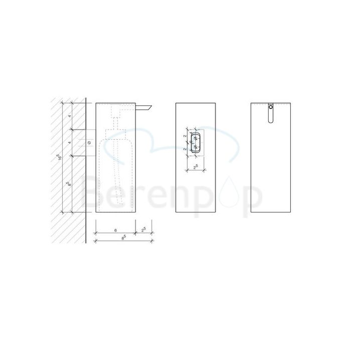 Decor Walther Tube 0542000 TB WSP zeepdispenser chroom