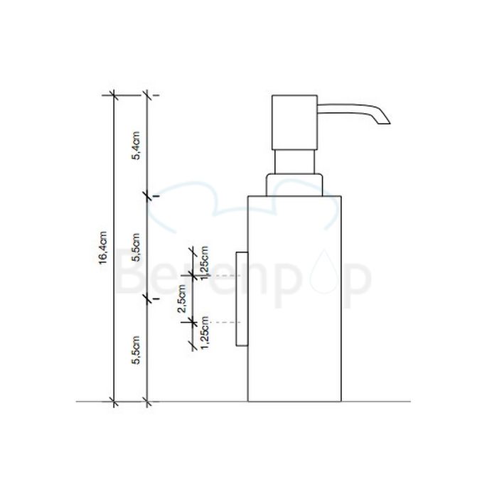 Decor Walther 0847550 DW 375 N zeepdispenser wand wit mat