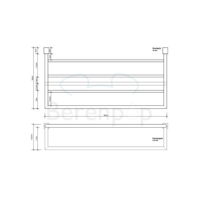 Decor Walther Bloque 0570800 BQ KHT handdoekplateau 60cm chroom