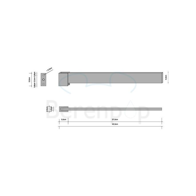 Decor Walther Brick 0590400 BK HTH1 handdoekhouder chroom