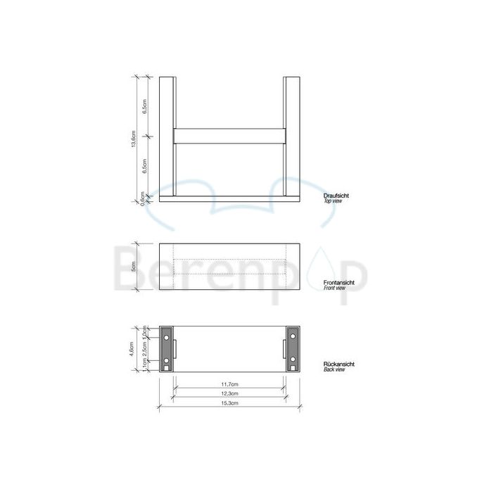 Decor Walther Brick 0590600 BK TPH5 toiletrolhouder chroom