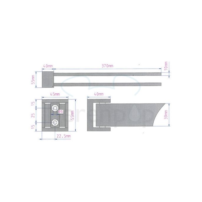 Decor Walther Brick 0592300 BK HTH2 2-lids handdoekhouder chroom