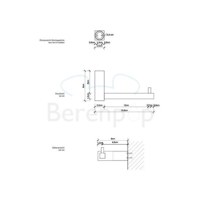 Decor Walther Corner 0561100 CO TPH1 toiletrolhouder chroom