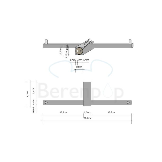 Decor Walther Corner 0561450 CO TPH2 toiletrolhouder dubbel mat wit