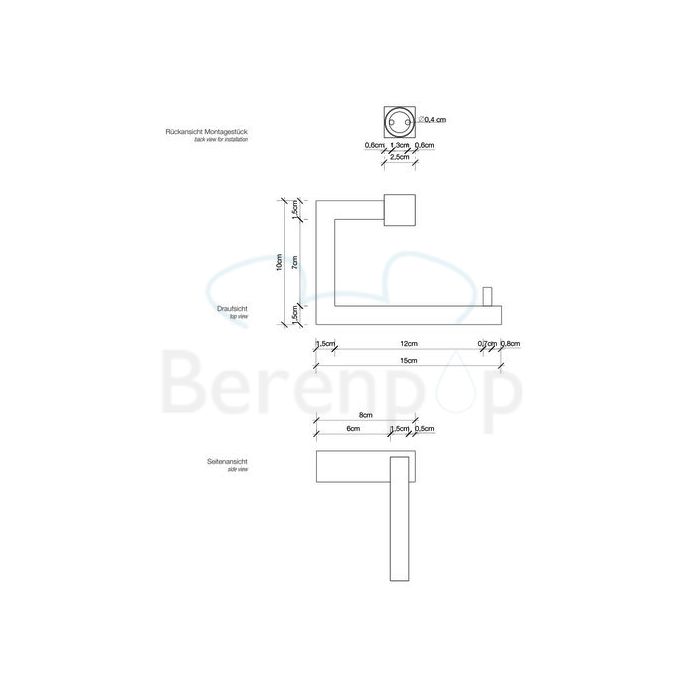 Decor Walther Corner 0561520 CO TPH3 toiletrolhouder goud