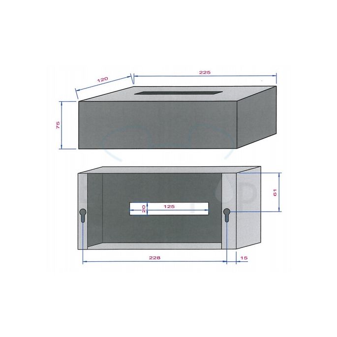 Decor Walther Bloque/ Corner 0830434 KB 82 tissuehouder geborsteld nikkel