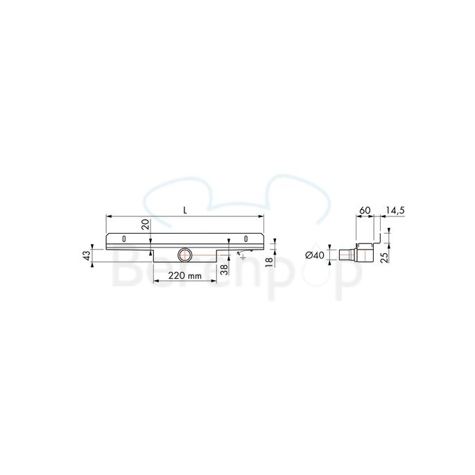 Easy Drain Compact 30 Wall EDCOMW100030 douchegoot 100cm zijuitloop