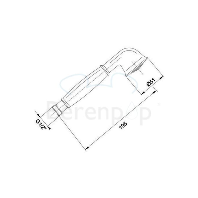 Fima Carlo Frattini F2049SN handdouche geborsteld nikkel