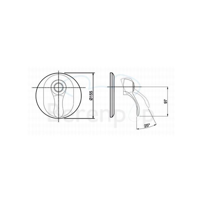 Fima Carlo Frattini Lamp F3309X1CR inbouw douchekraan 1-greeps zonder omstelling (1 uitgang) chroom