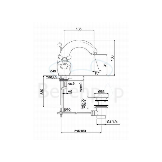 Fima Carlo Frattini Olivia F5041CR wastafelkraan 2-greeps chroom