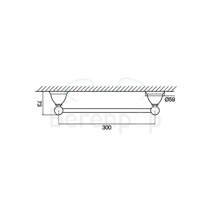 Fima Carlo Frattini Style F604030SN handdoekhouder 30cm geborsteld nikkel