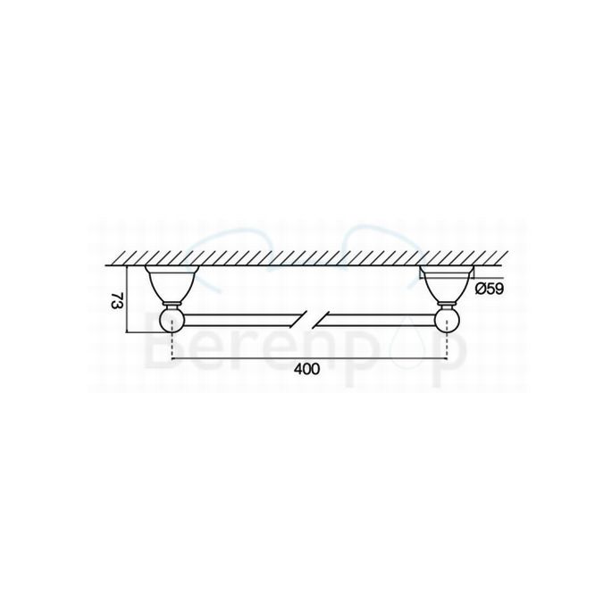 Fima Carlo Frattini Style F604040SN handdoekhouder 40cm geborsteld nikkel