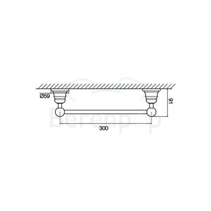 Fima Carlo Frattini Victory F606030CR handdoekhouder 30cm chroom