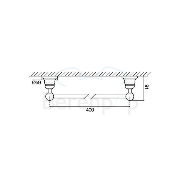 Fima Carlo Frattini Victory F606040SN handdoekhouder 40cm geborsteld nikkel