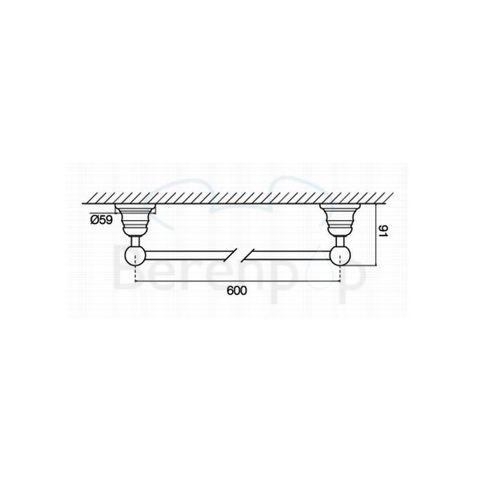 Fima Carlo Frattini Victory F606060CR handdoekhouder 60cm chroom