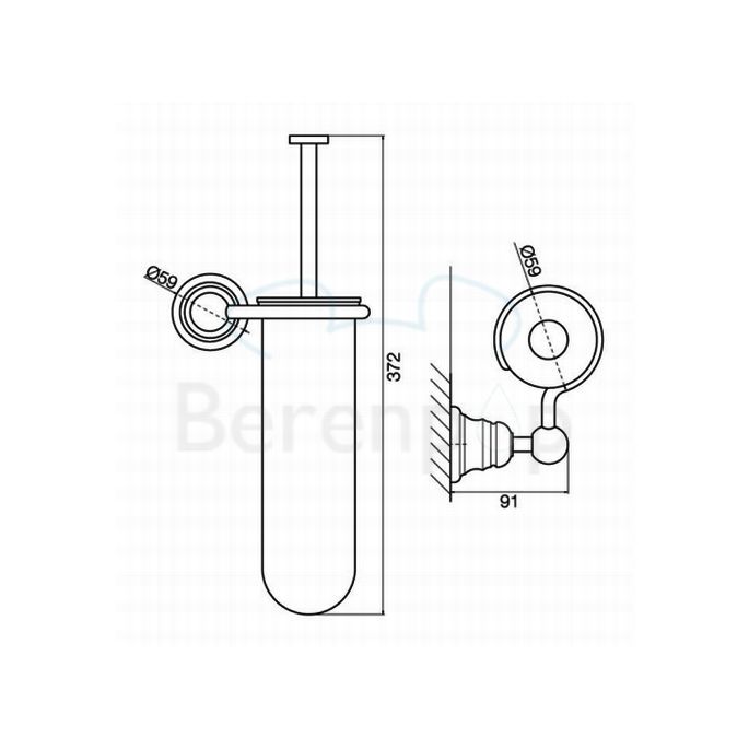 Fima Carlo Frattini Victory F60661SN toiletborstelgarnituur wit gesatineerd glas/ geborsteld nikkel