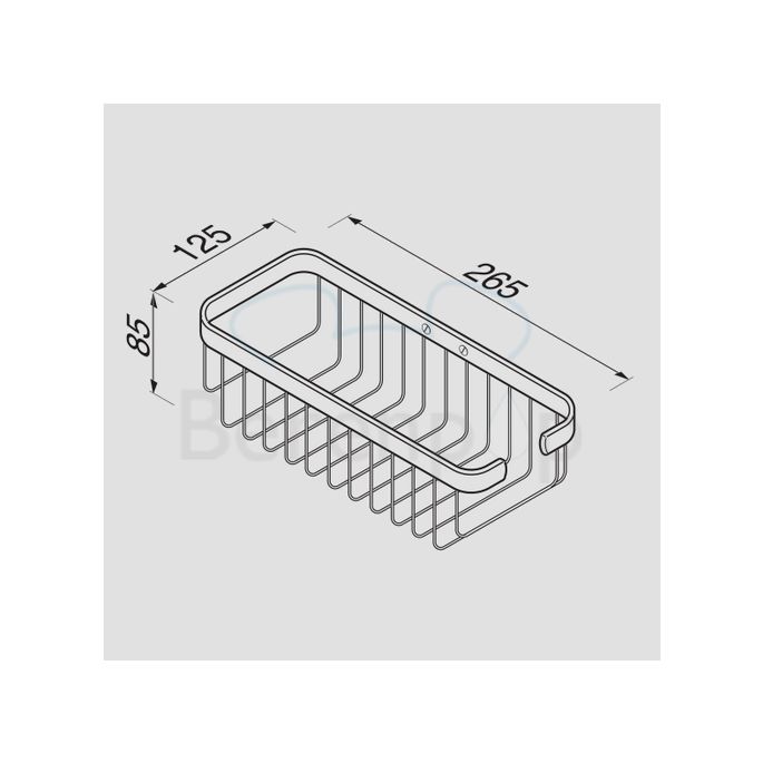 Geesa Basket 140 fles- en sponshouder 265mm chroom