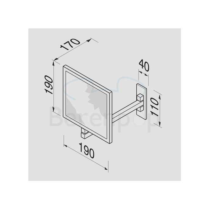 Geesa Mirror Cosmetic 1080 vergrootspiegel 1x en 3x chroom