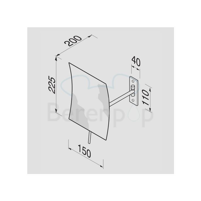 Geesa Mirror Cosmetic 1083 vergrootspiegel 3x chroom