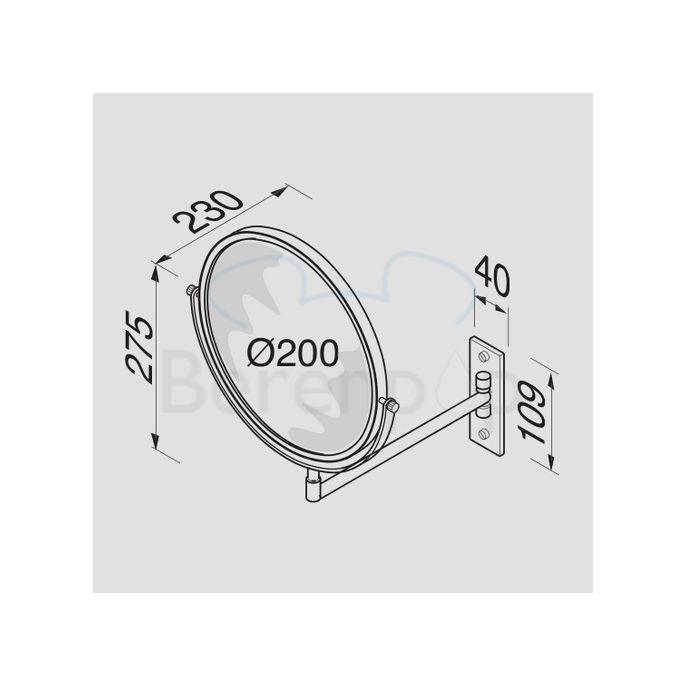 Geesa Mirror Cosmetic 1085 vergrootspiegel 1x en 3x chroom