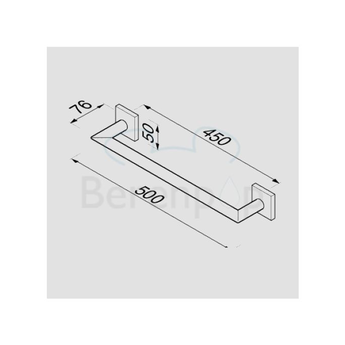 Geesa Nelio 68070245 wandhanddoekhouder 45cm chroom