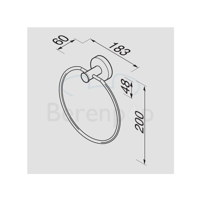 Geesa Nemox Stainless Steel 650405 handdoekring RVS geborsteld