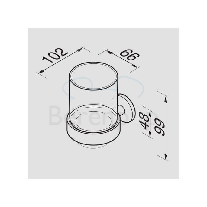 Geesa Nemox Stainless Steel 650205 glashouder RVS geborsteld