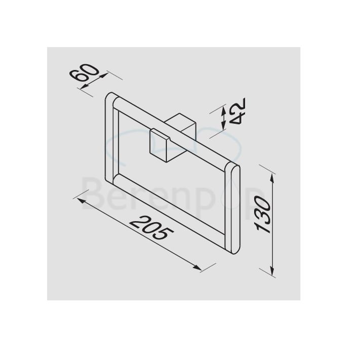 Geesa Nexx 750402 handdoekring chroom