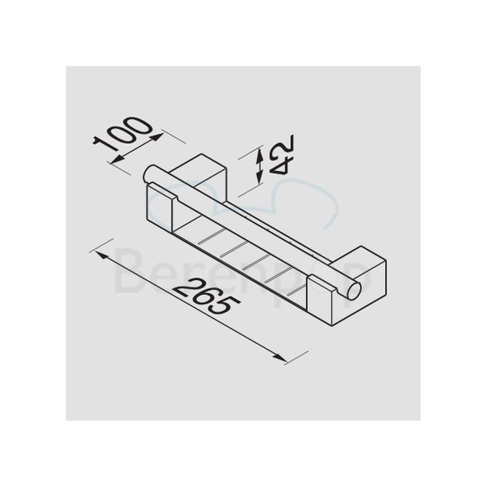 Geesa Nexx 752002 fles- en sponshouder 265mm chroom