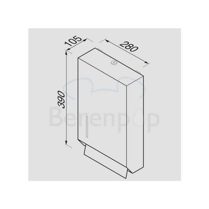 Geesa Public Area 1231 handdoekdispenser RVS geborsteld