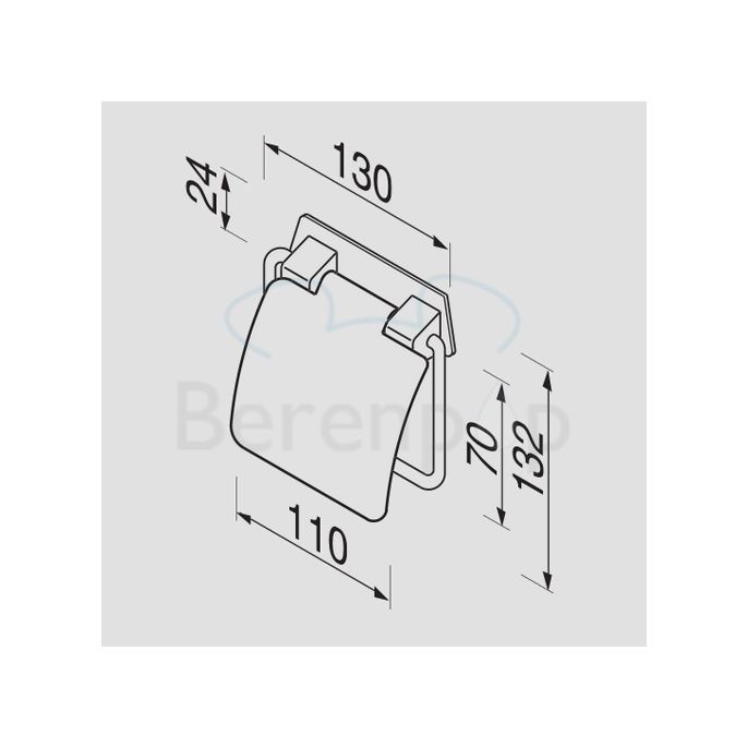 Geesa Standard 5144 toiletrolhouder met deksel chroom