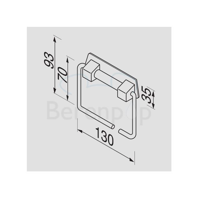 Geesa Standard 5146 toiletrolhouder zonder deksel chroom