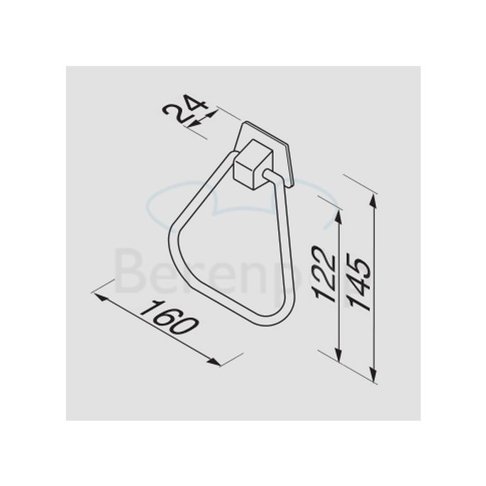 Geesa Standard 5251 handdoekring chroom