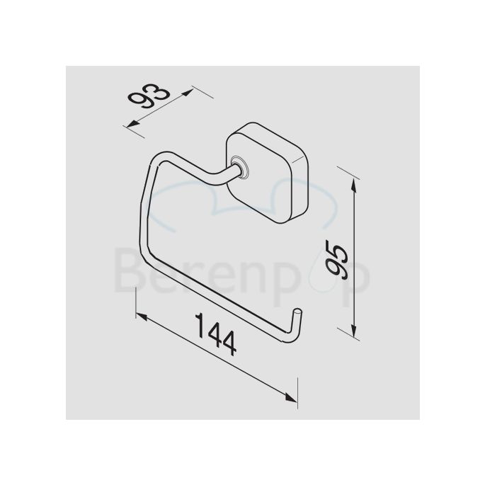 Geesa Thessa 240902 toiletrolhouder chroom