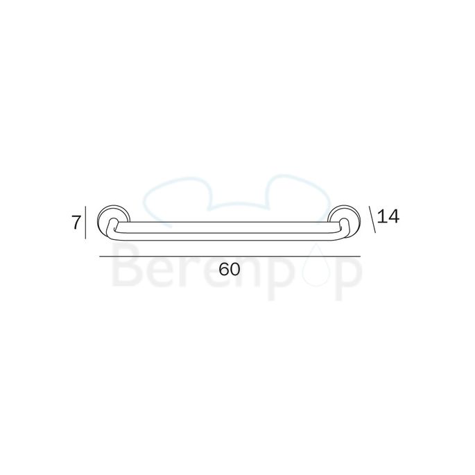 Inda Colorella A2308ACR01 planchet 60cm transparant glas/ chroom