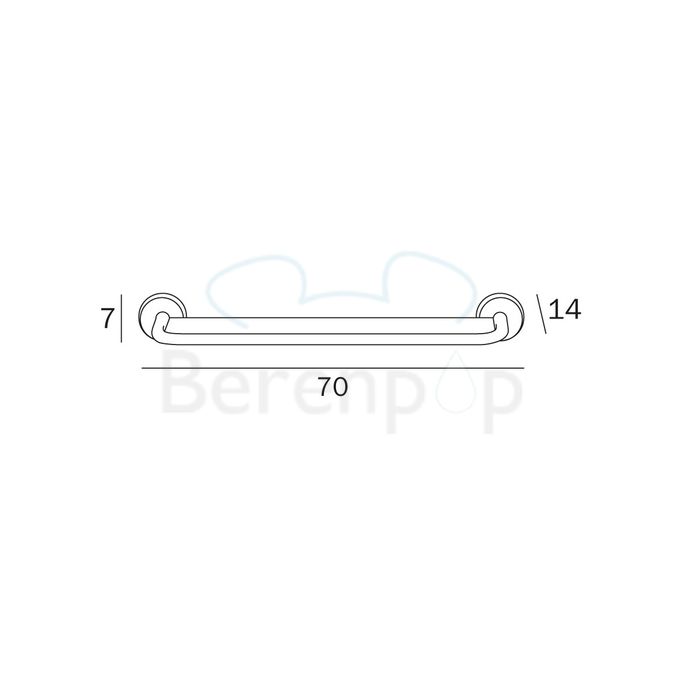 Inda Colorella A2308CCR01 planchet 70cm transparant glas/ chroom