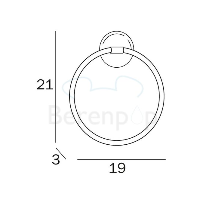 Inda Colorella A2316TCR handdoekring chroom